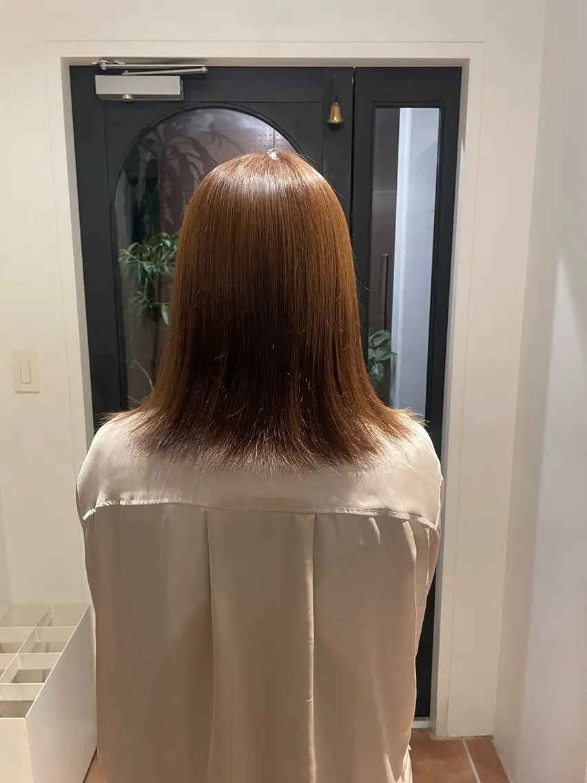 ミディアム ヒナ/酸性ストレート ・艶カラー🌿のヘアスタイル