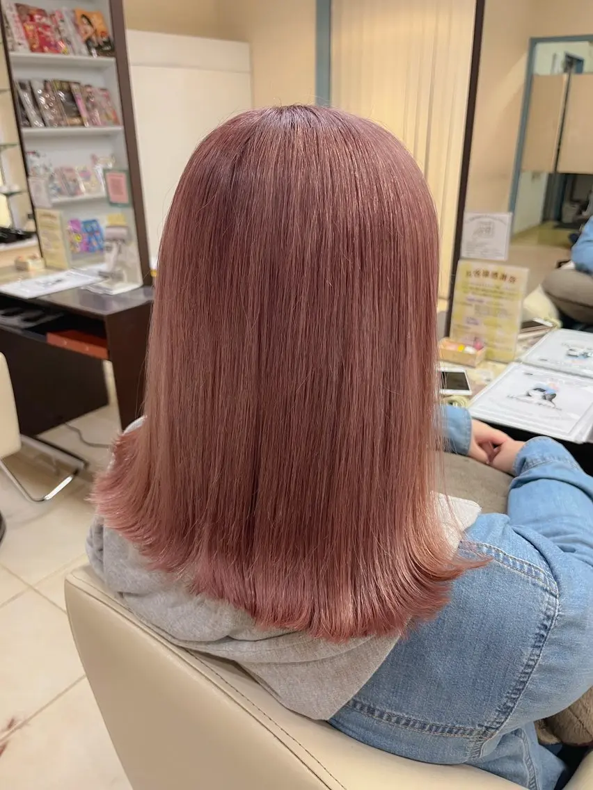 セミロング カラー 💎ハイトーン‪× 透明感カラー Rioのヘアスタイル