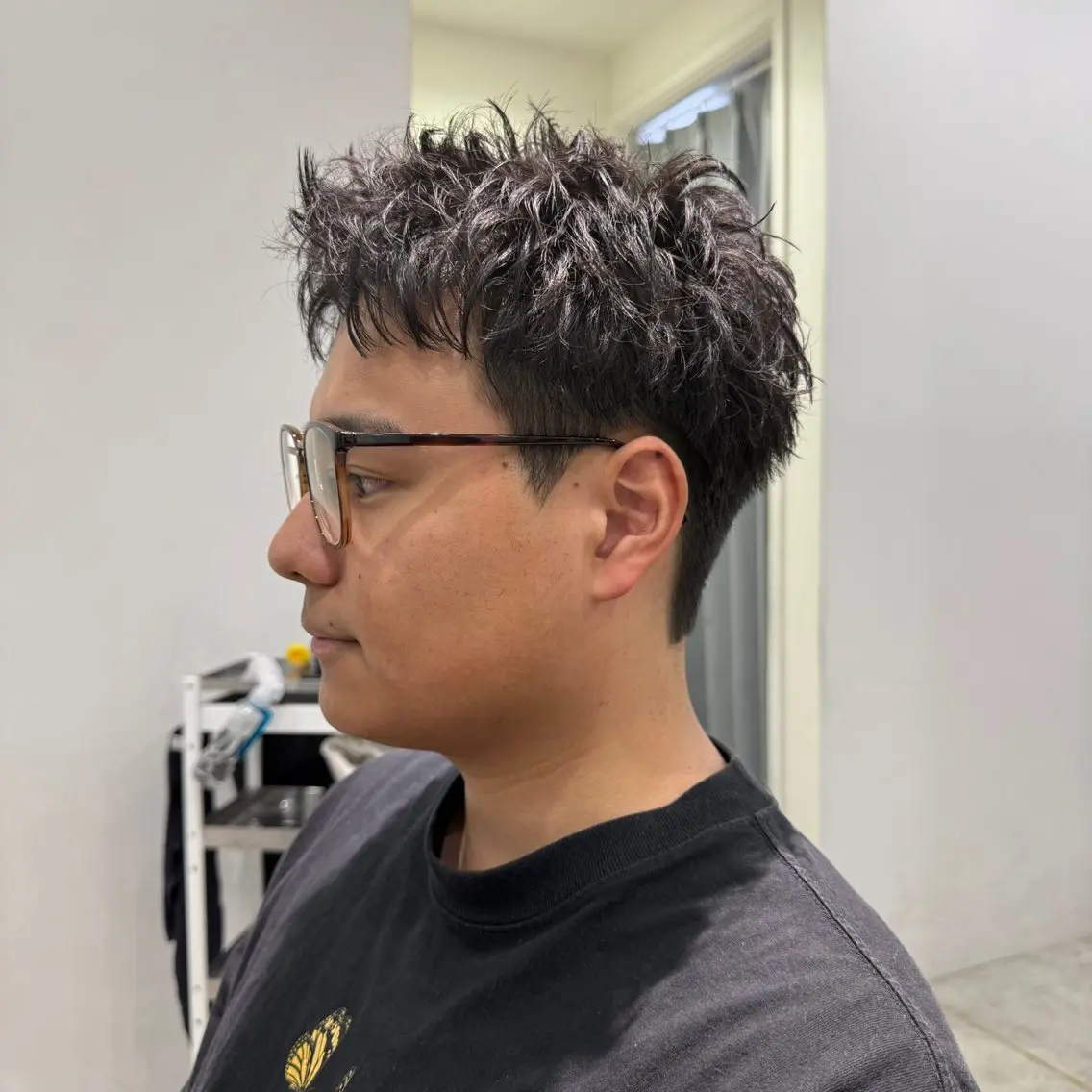 ショート カット パーマ メンズサロン lenis  ruiのヘアスタイル