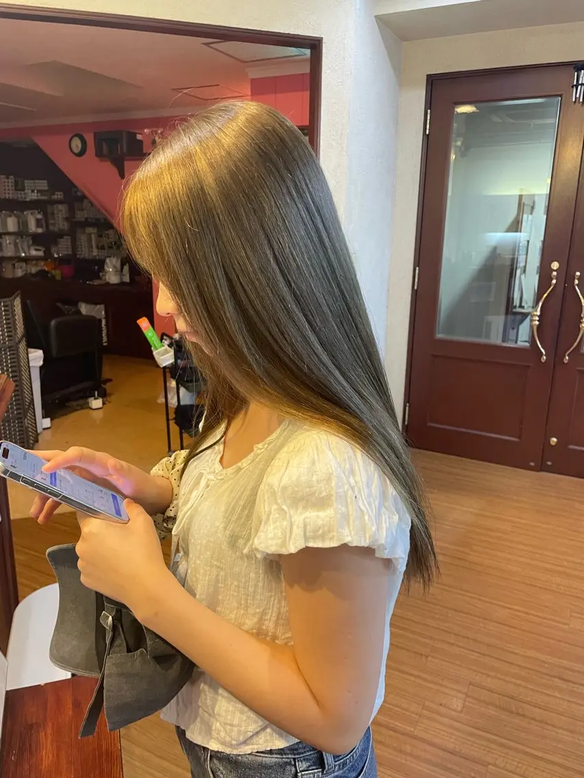 ロング ヘアカラー トリートメント 奥野JAPAN🌈 艶髪カラーのヘアスタイル