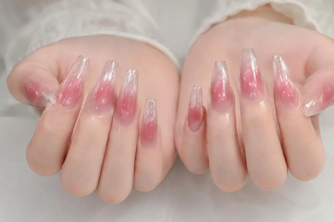 ネイル 長さ出し 韓国ネイル ロングネイル 持ち込み シンプルネイル ハンドネイル NAILS168 大塚店のネイルデザイン