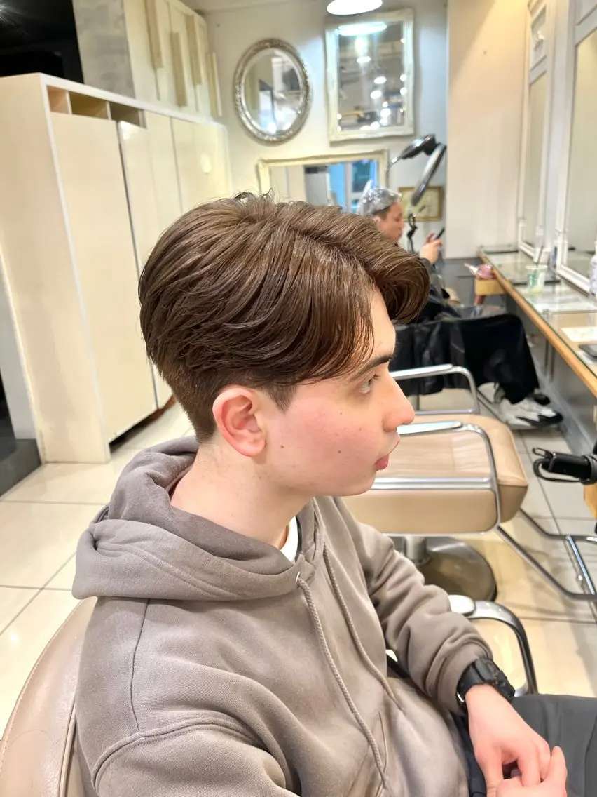 メンズ センターパート 刈り上げ カット 横浜/ 佐藤桃香 🦥のヘアスタイル