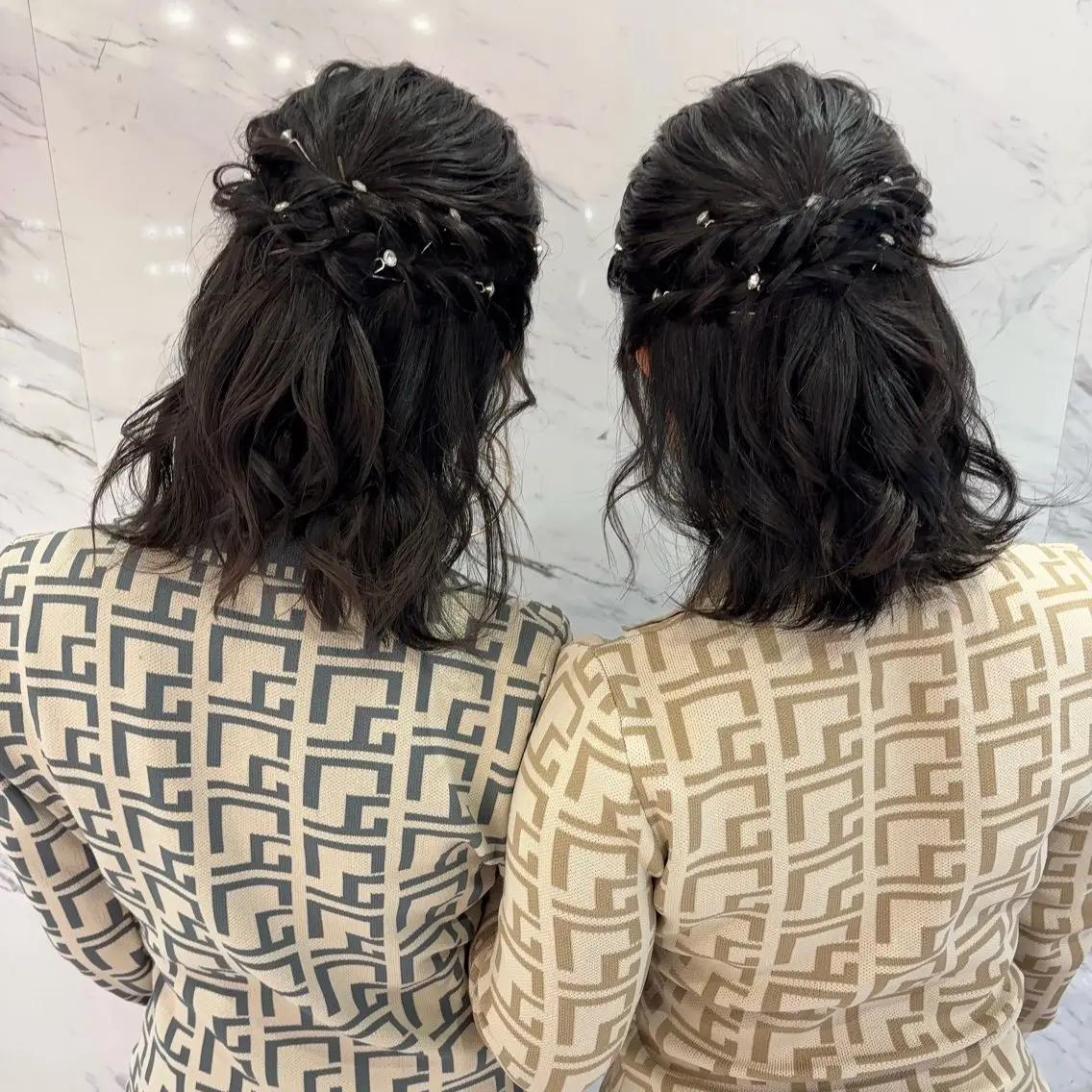 ヘアアレンジ ハーフアップ ヘアセット LOUIS しおりのヘアスタイル