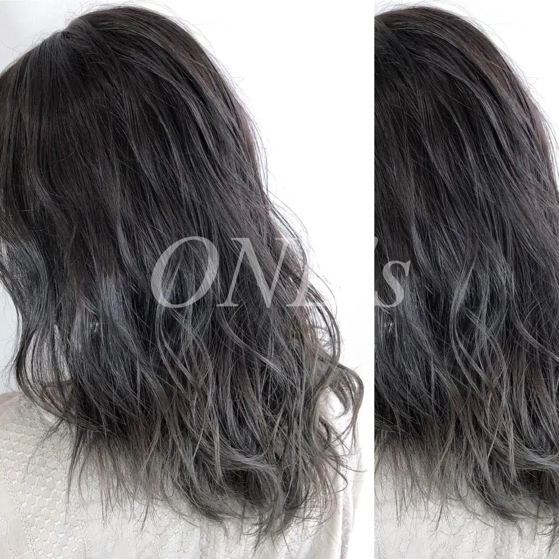 ロング カラー JuNブリーチに 縮毛矯正するプロのヘアスタイル