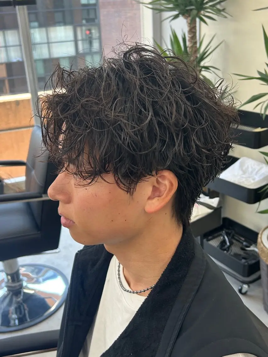 ショート メンズ メンズパーマ カット パーマ 【横浜メンズ特化】 💥りょうま💥のヘアスタイル