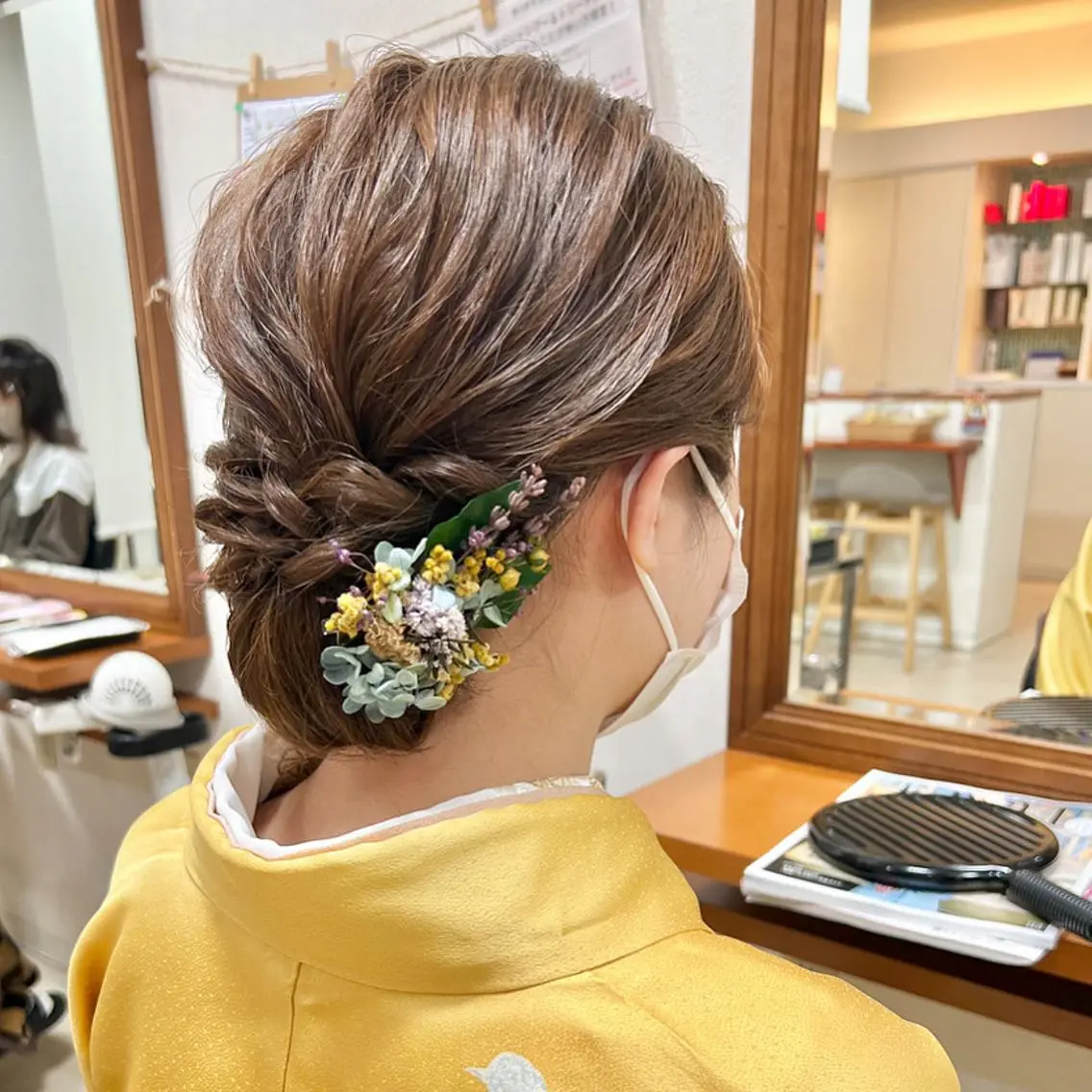 ミディアム ヘアアレンジ ヘアセット 黒崎 美乃里のヘアスタイル