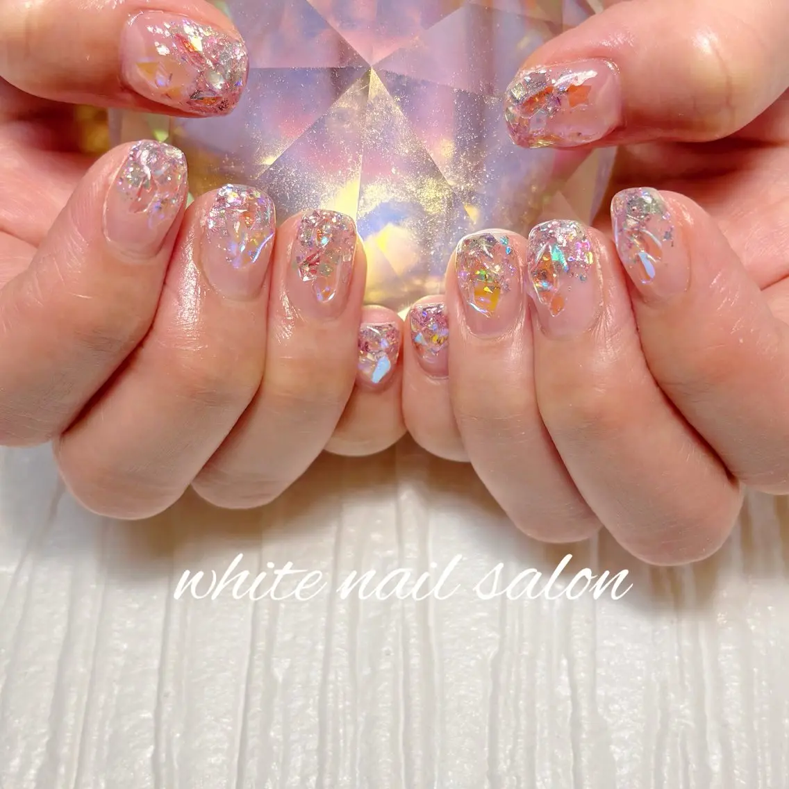 ネイル フットネイル ラメ(グリッター) ハンドネイル white nail salonのネイルデザイン