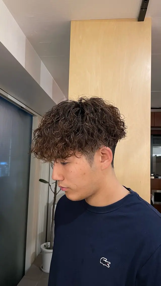 ショート パーマ メンズ カット パーマ fifth 阿部楓のヘアスタイル
