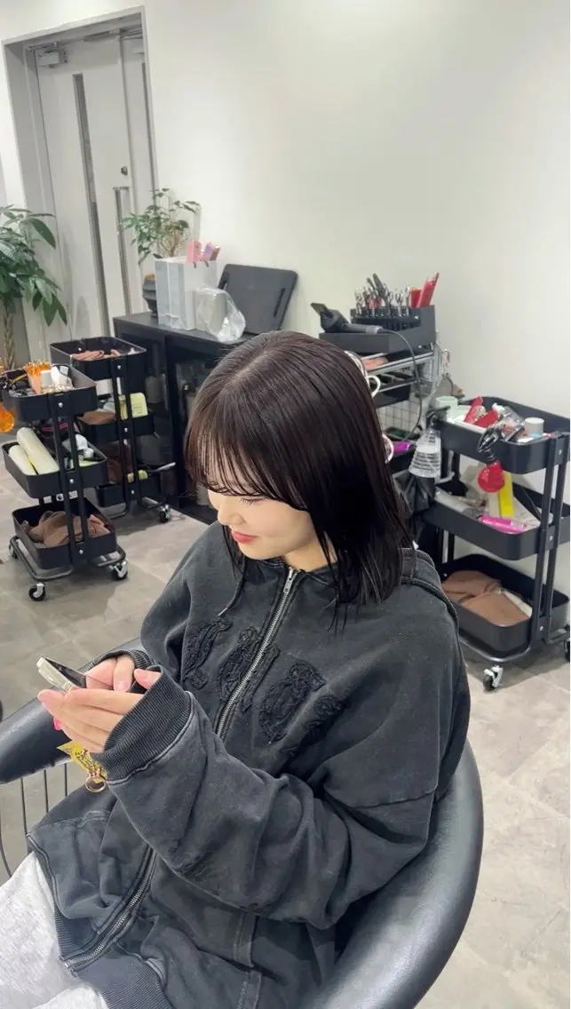 ミディアム ラベンダーブラウン ヘアカラー ✩limit まなか ♡カラー♡のヘアスタイル