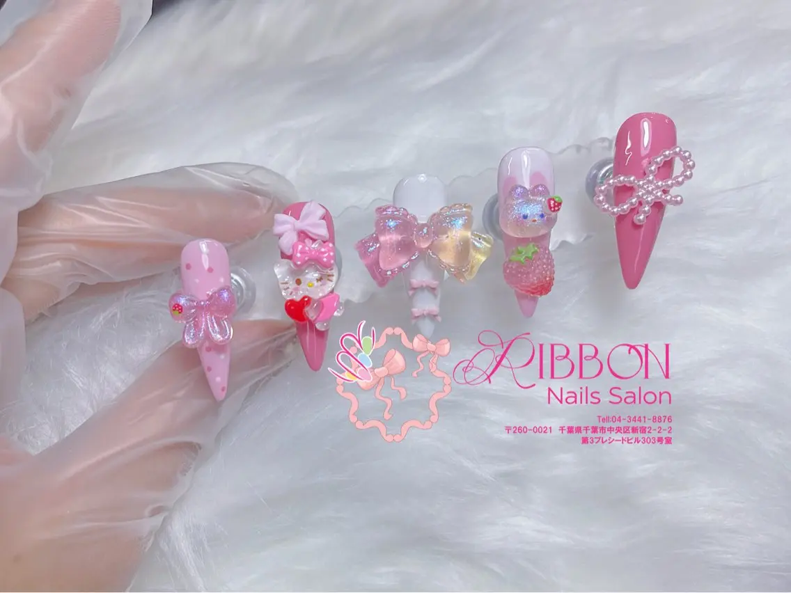 ネイル チークネイル フットネイル フレンチネイル グラデーション 韓国ネイル Ribbonnail salonのネイルデザイン