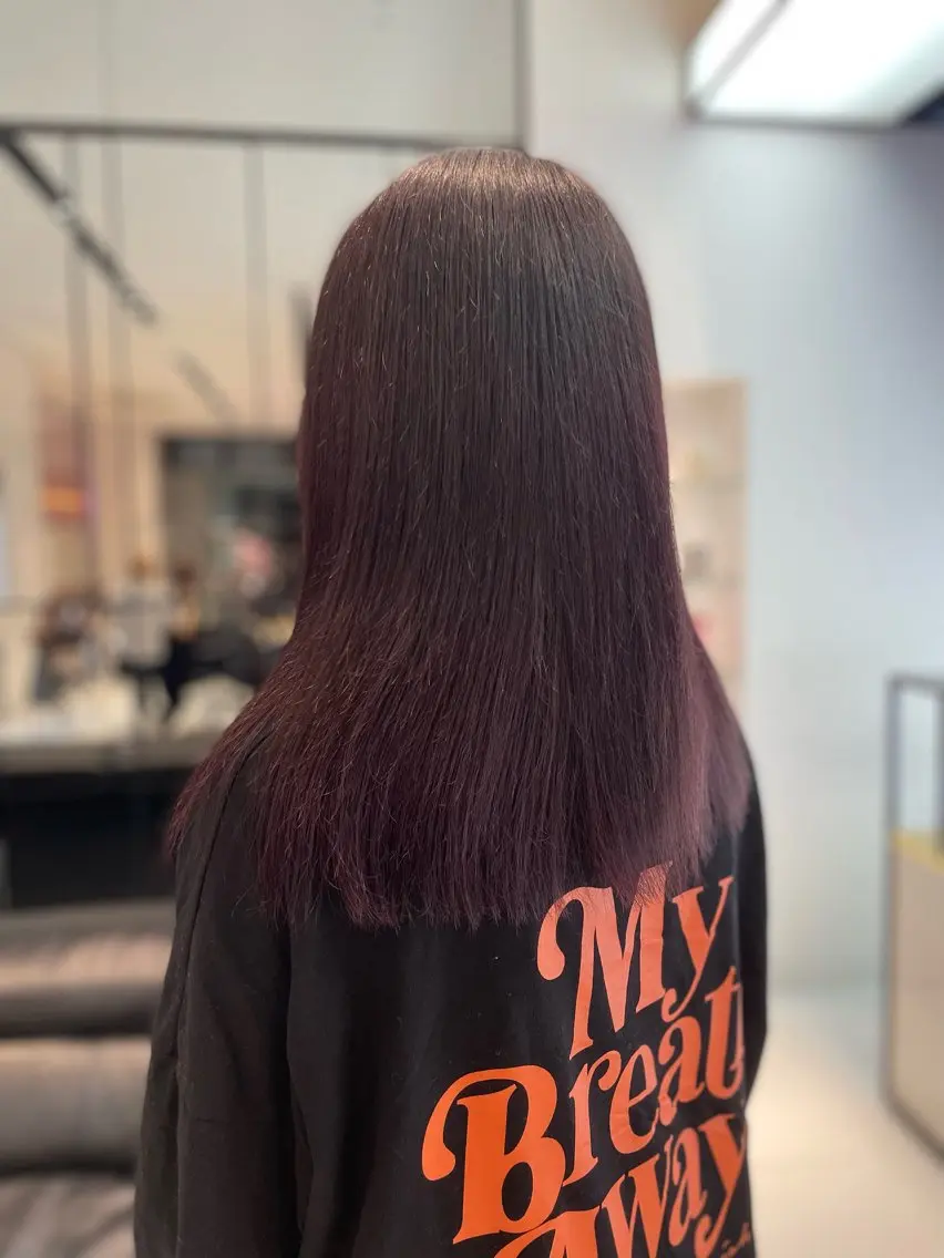 セミロング カラー 吉祥寺Yuuka韓国 ハイトーンカラー🎀のヘアスタイル