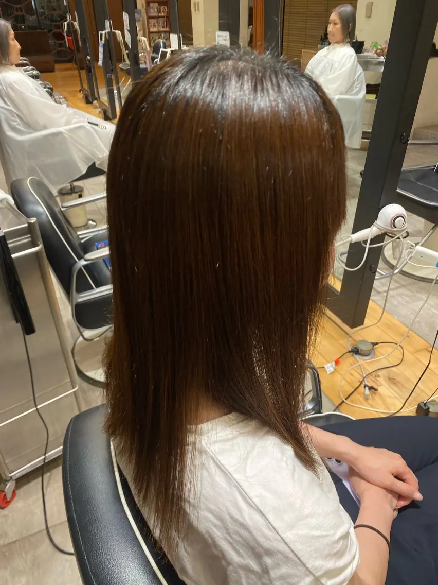 ロング 縮毛矯正 西出 Nishideのヘアスタイル