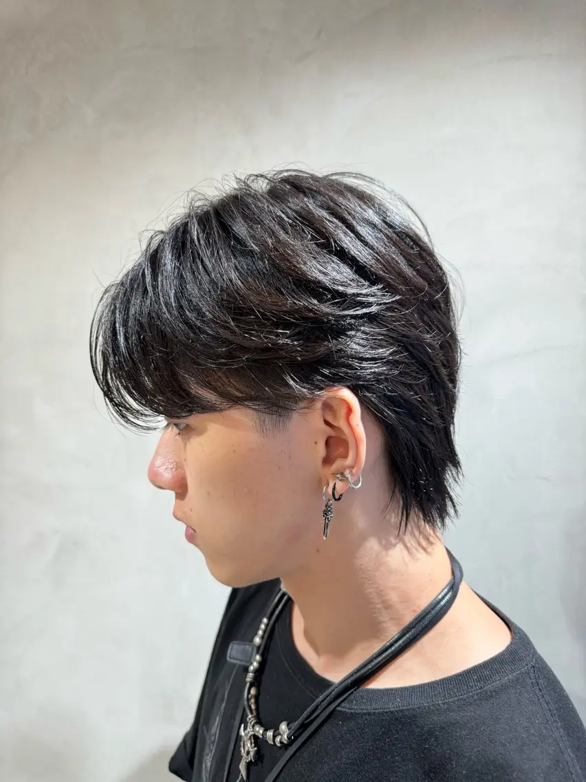 ショート パーマ メンズ メンズパーマ ニュアンスパーマ 横浜/レイヤー/ カネコのヘアスタイル