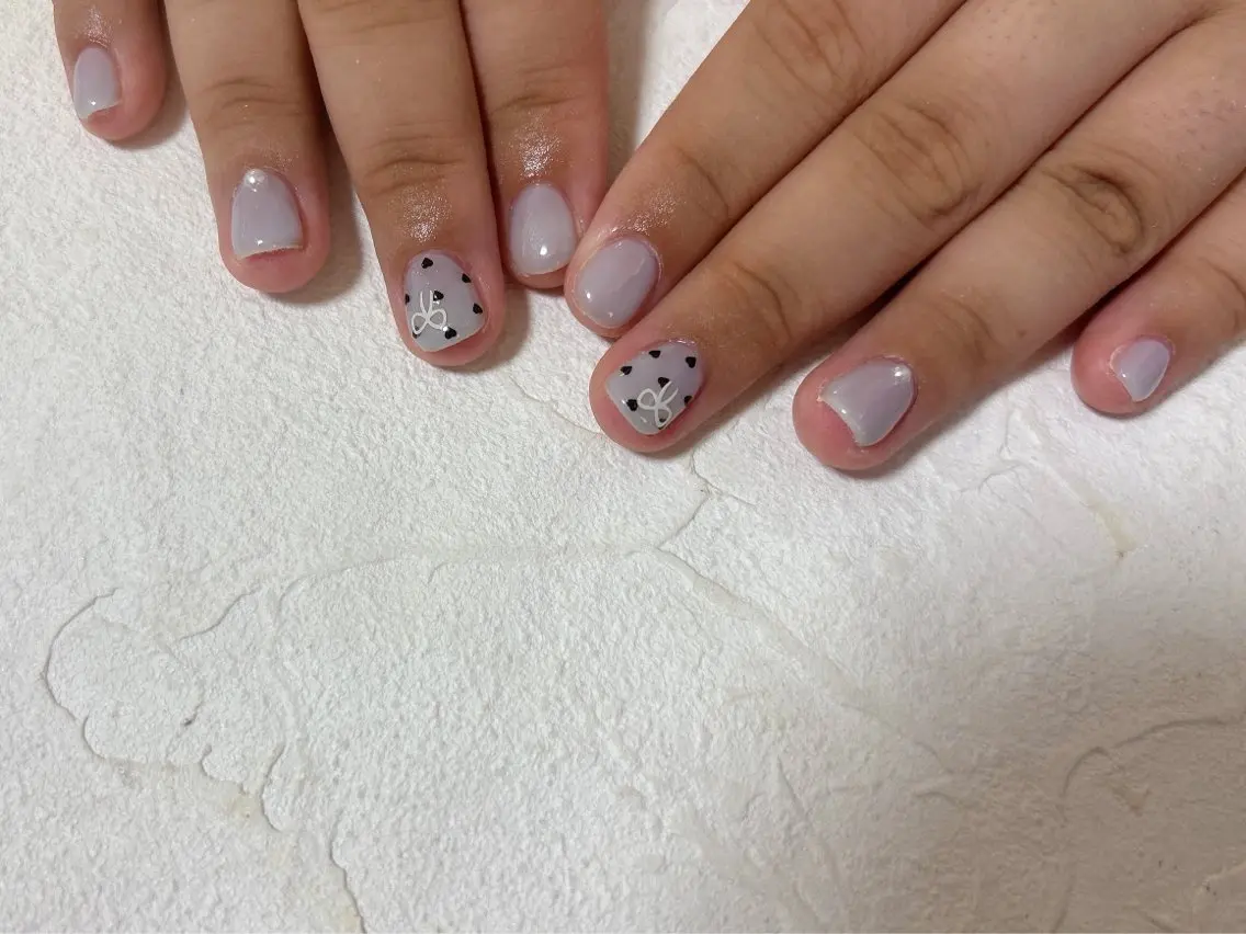 ネイル オーロラネイル フットネイル フレンチネイル ジェルネイル ハート ハンドネイル mogunail &blowのネイルデザイン
