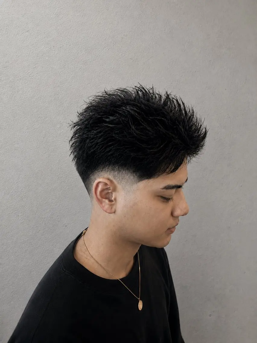 ショート メンズ フェードカット スパイキーショート ショートヘア カット 川﨑 大暉のヘアスタイル
