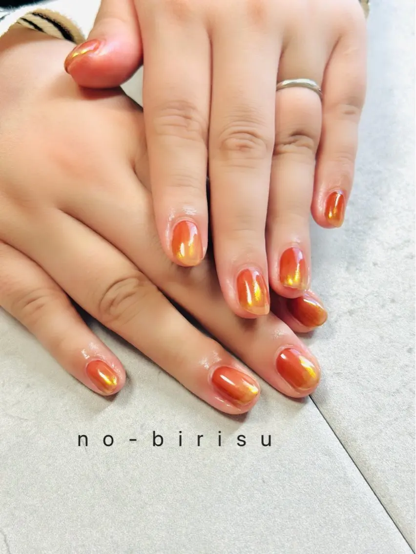 ネイル ミラーネイル ハンドネイル no-birisu nailのネイルデザイン