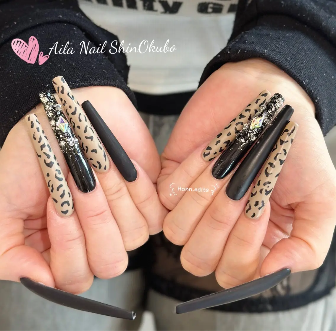 ロング 韓国風ヘア ハンドネイル Aila Nail ShinOkuboのネイルデザイン
