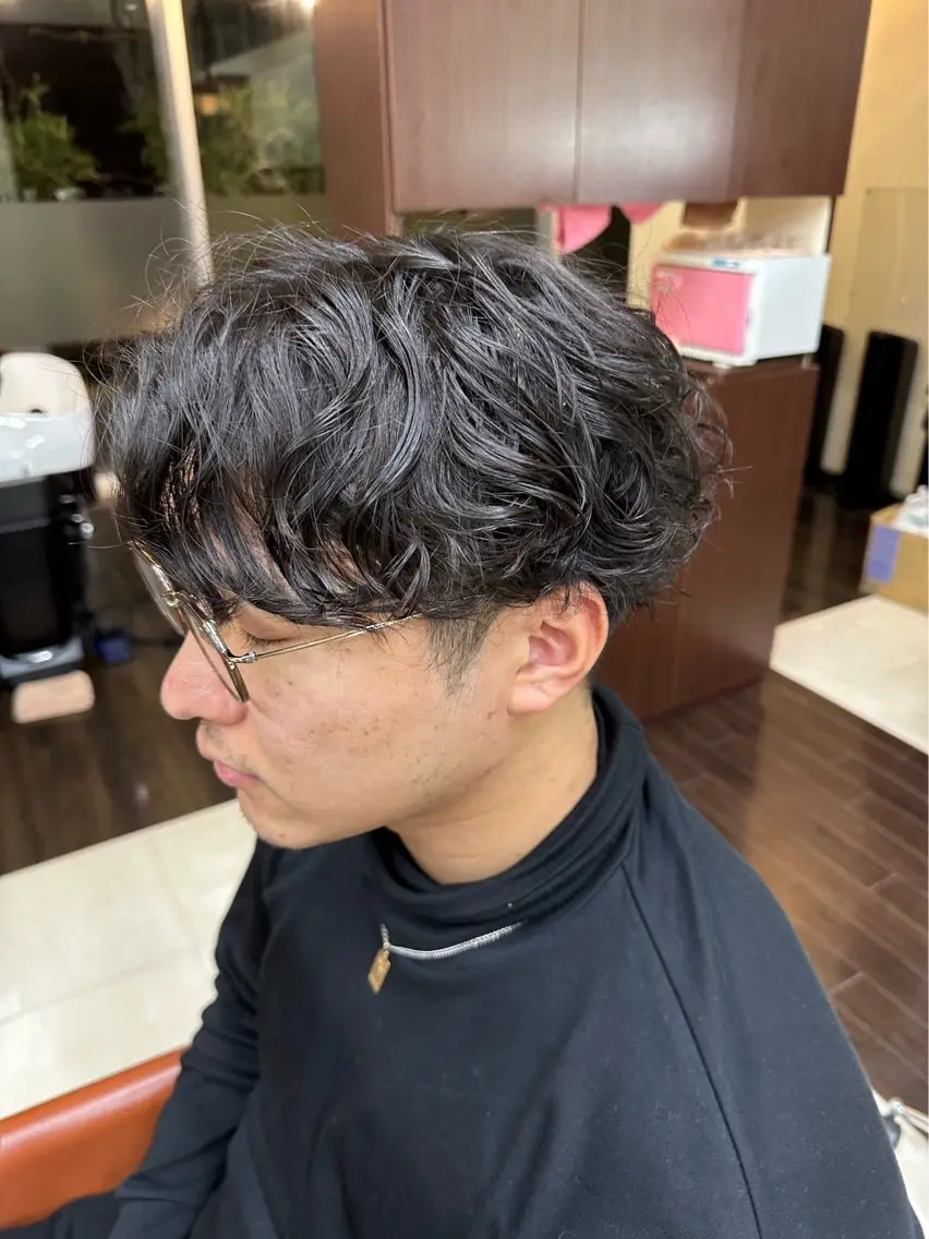 ショート カラー パーマ メンズ カット パーマ ヘアセット 毎月230人担当/ メンズヘア/清和武虎のヘアスタイル