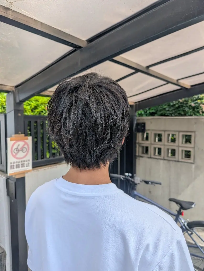 パーマ メンズ カット 大人髪ヘアセット/ 切りたて感なしカットのヘアスタイル