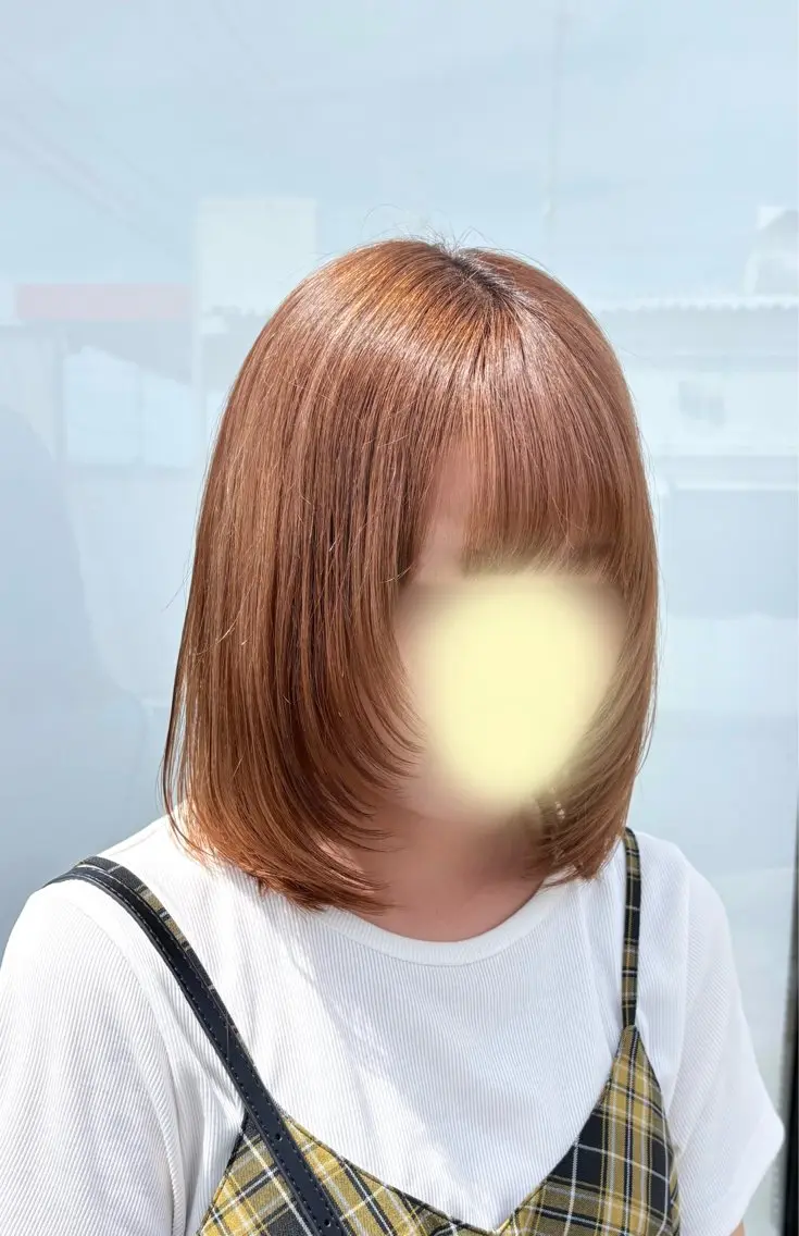 ミディアム ミディアムレイヤー 顔周りカット レイヤーカット カット トリートメント 大浦 姫奈のヘアスタイル