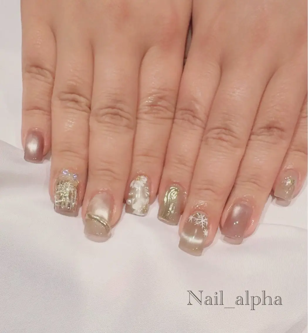 ネイル アートネイル 長さ出し nailist aiのネイルデザイン