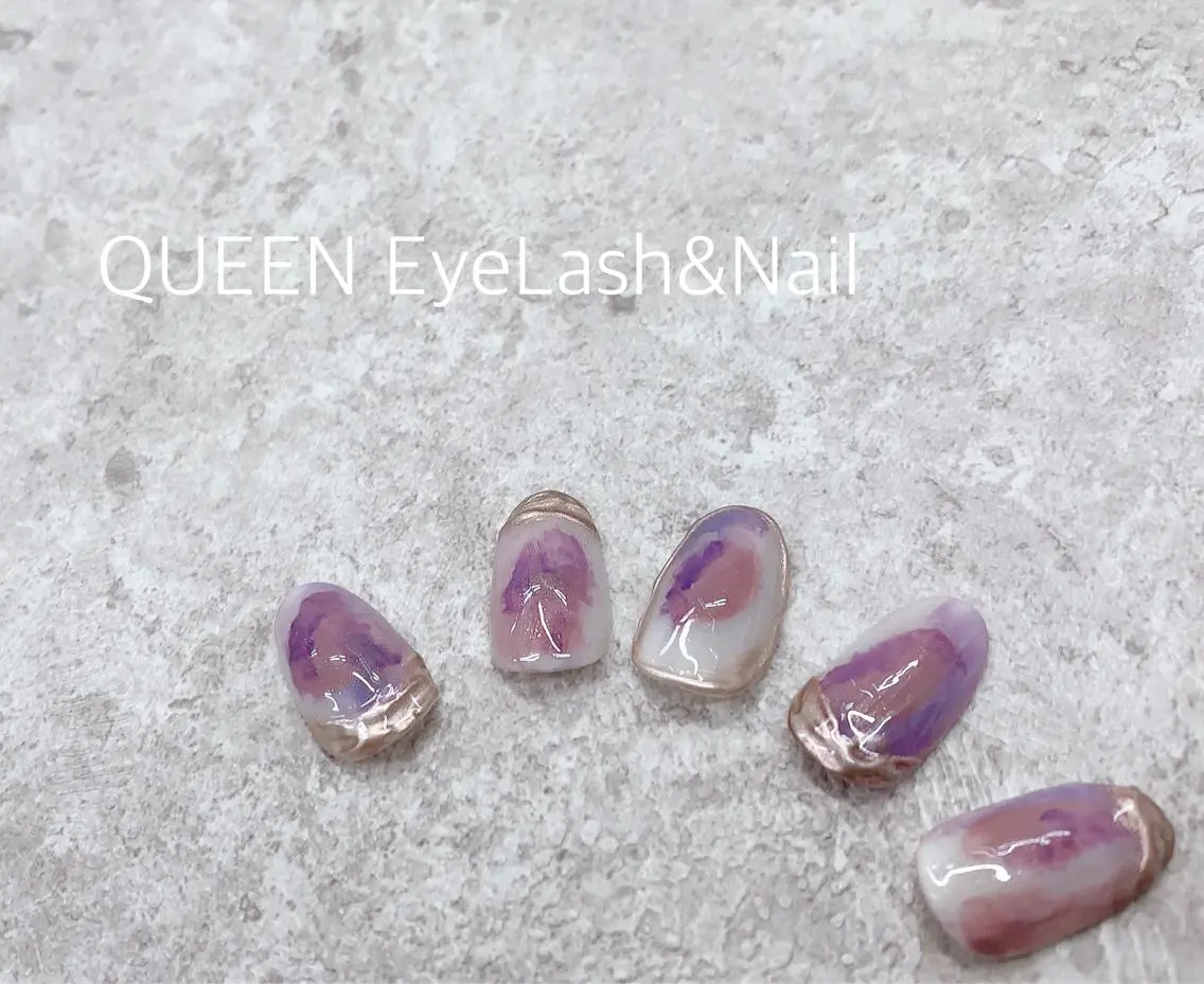 ミディアム カラー ネイル ニュアンスネイル Bloom Nailのネイルデザイン