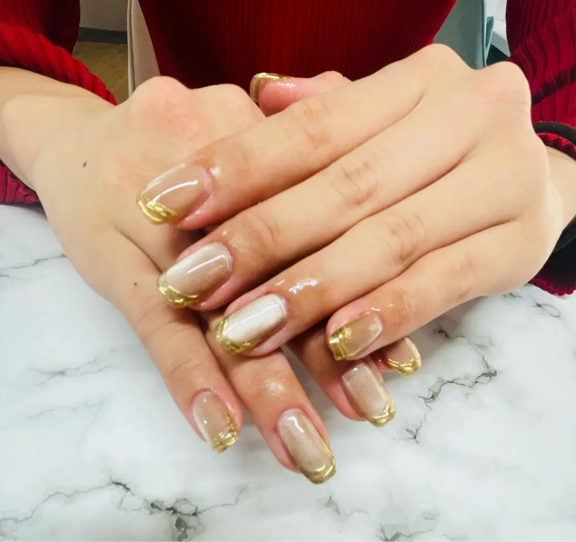ネイル フレンチネイル ミラーネイル Star Beautyのネイルデザイン