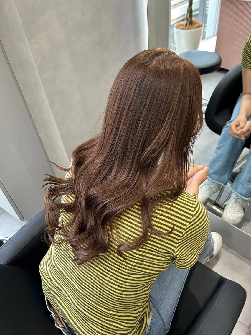 ロング カラー ピンクカラー ヘアカラー 透明感カラー🫧 しゅうと/心斎橋のヘアスタイル