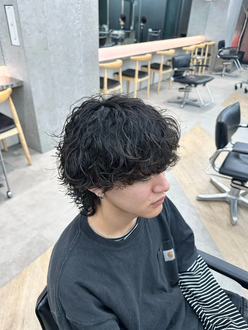 パーマ メンズ カット パーマ カット🔥パーマ特化 fifthりょう🔥のヘアスタイル