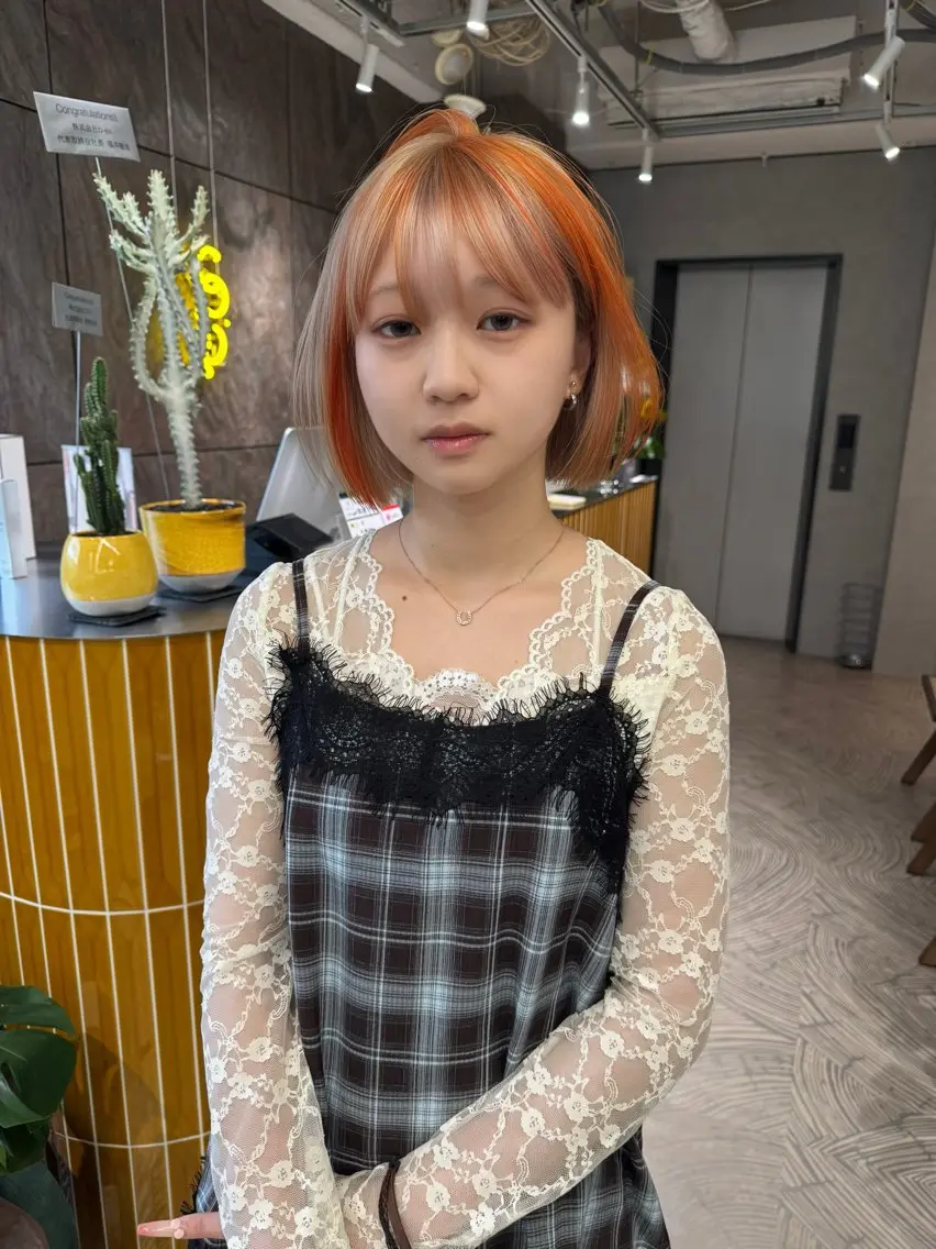 ショート カラー カット ヘアカラー トリートメント ヘアセット 🧡色落ちまで2度 楽しめる🧡ヨシキのヘアスタイル