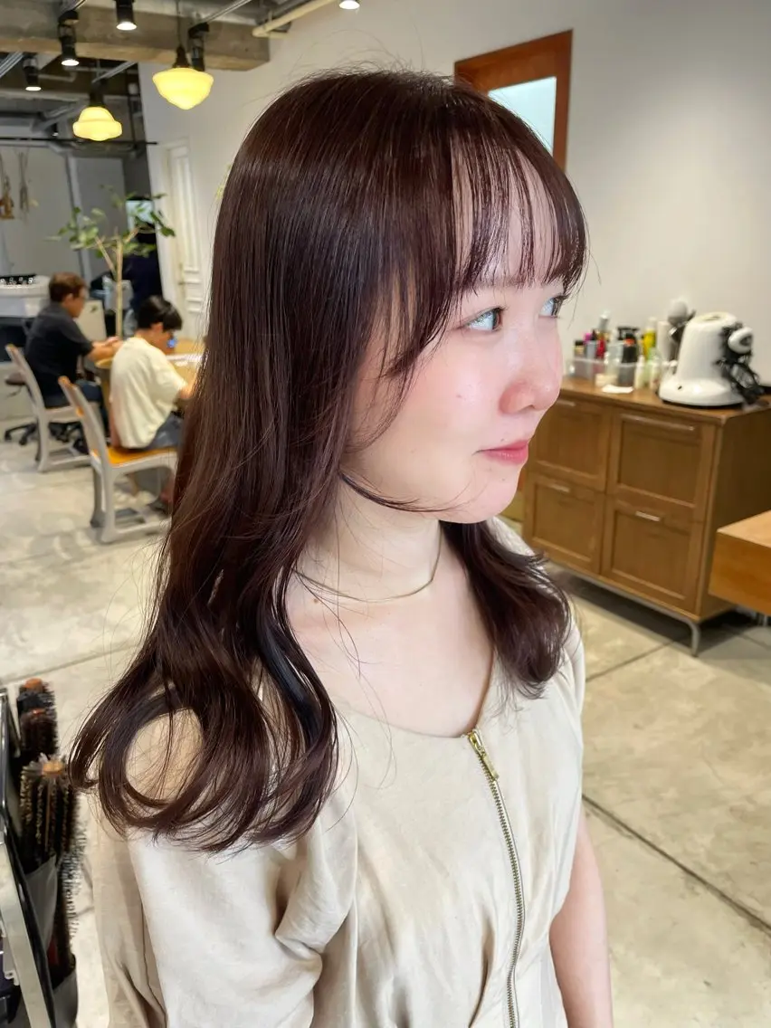 ロング カラー ベージュカラー ラベンダーカラー ラベンダーベージュ ユウナ🎀レイヤー/ 暖色カラーのヘアスタイル