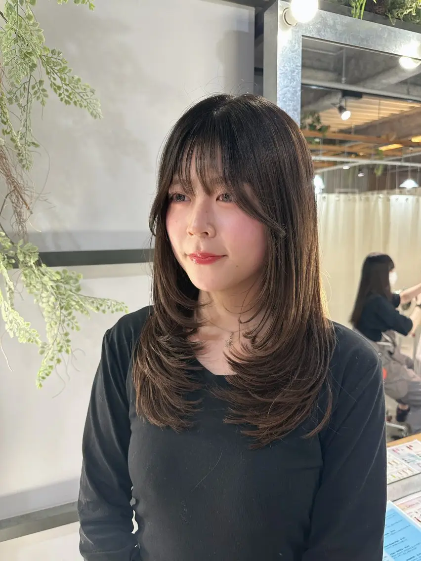 ミディアム カラー ミディアムレイヤー ブラウンカラー チョコレートブラウン レイヤーカット カット ヘアカラー 溜一太/似合わせ/ メンズカットのヘアスタイル