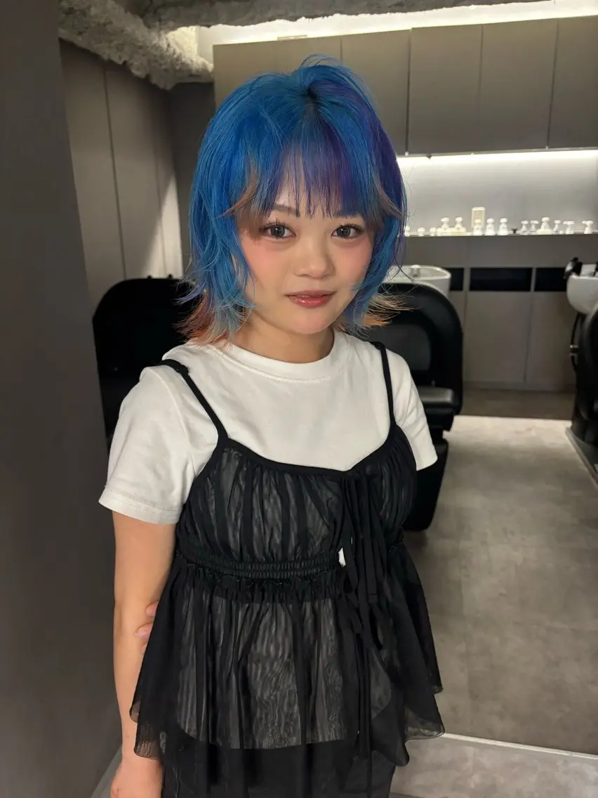 ミディアム カラー ヘアカラー デザインカラー /rioのヘアスタイル