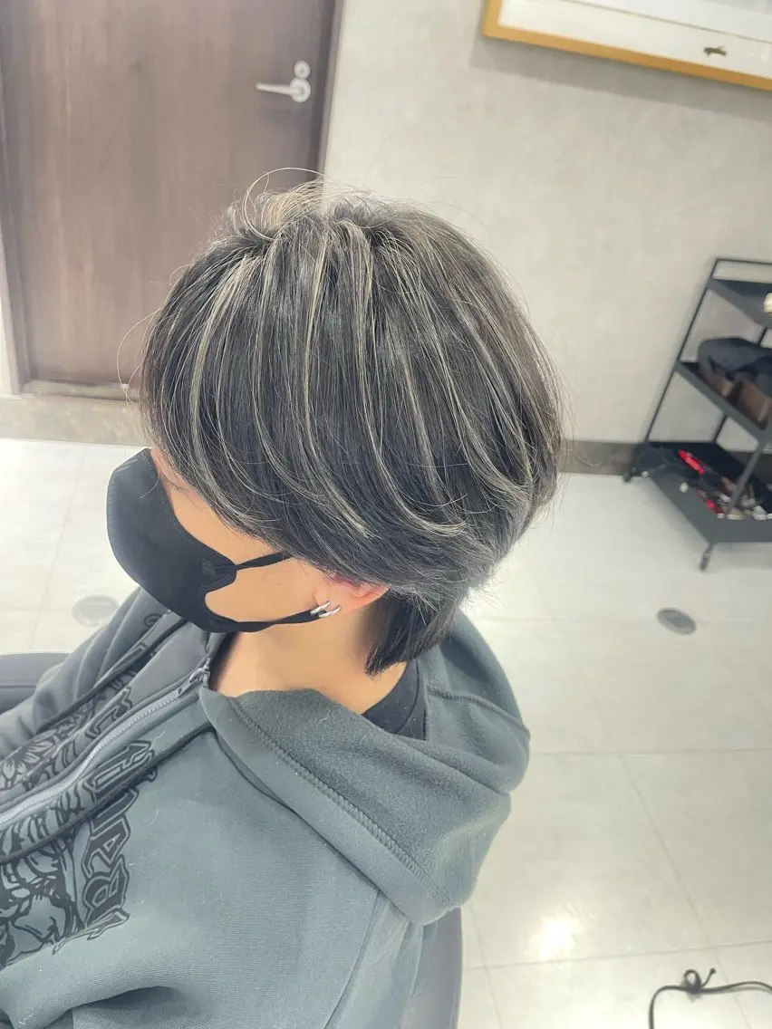 ショート カラー パーマ メンズ カット トリートメント 穐山 翔【店長】 髪質改善/ハイライトのヘアスタイル