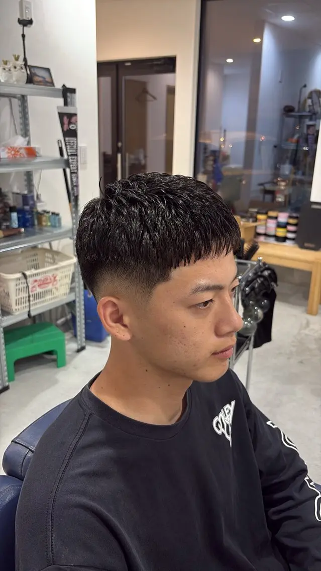 ショート パーマ メンズ 野田 優真のヘアスタイル