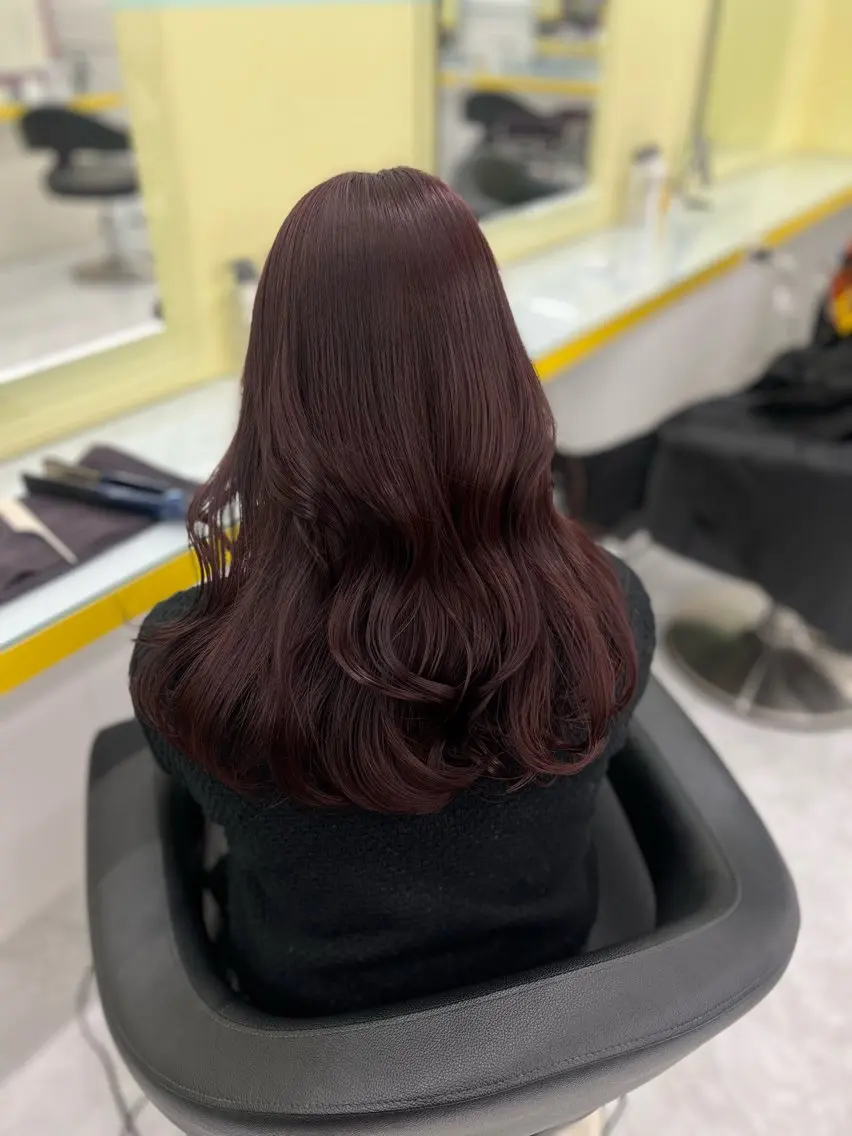 カラー 暖色✖️韓国ヘア 🥀SAHO🥀のヘアスタイル