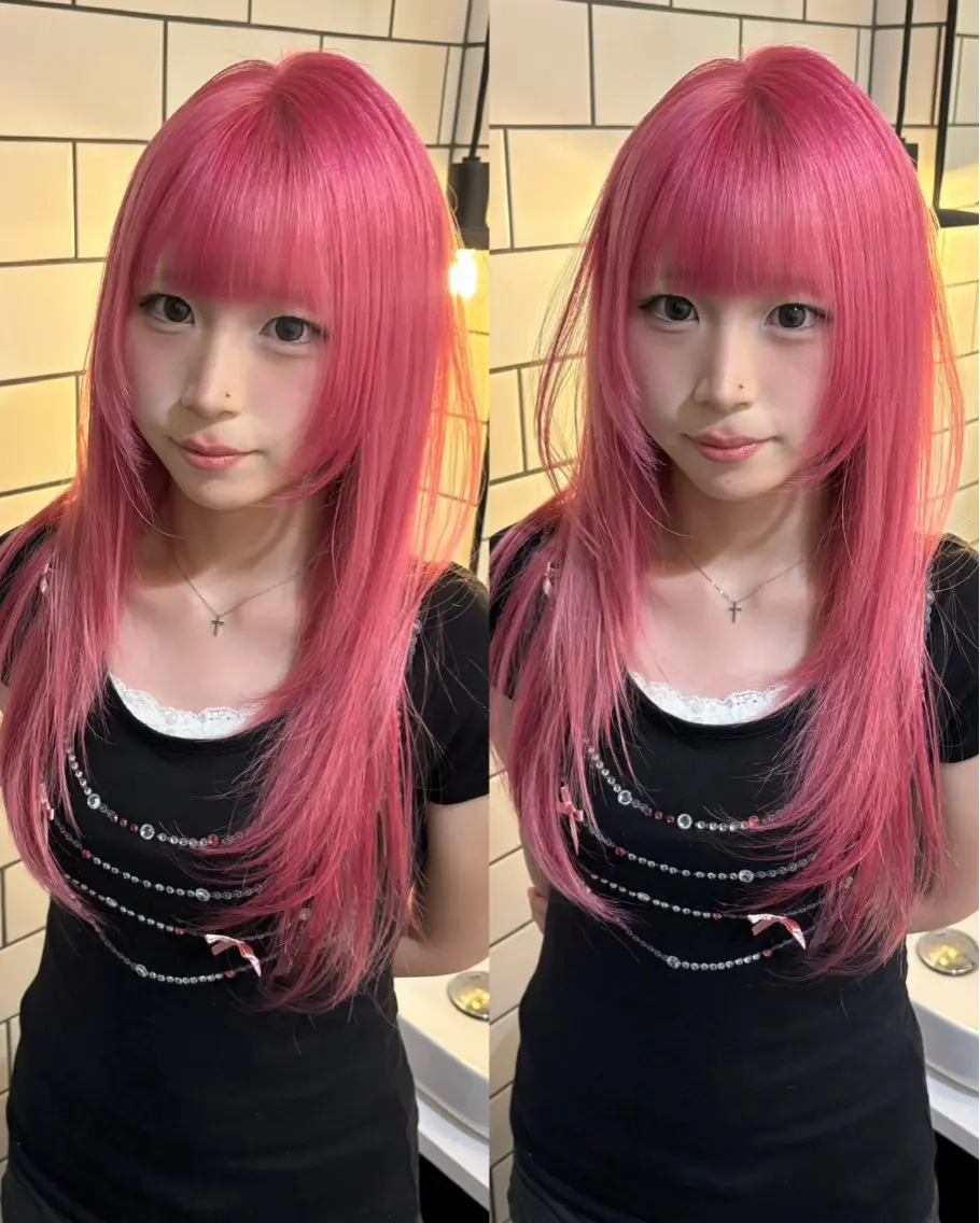 ロング カラー ブリーチ ケアブリーチ ハイトーンカラー koki /渋谷 /デザインカラーのヘアスタイル