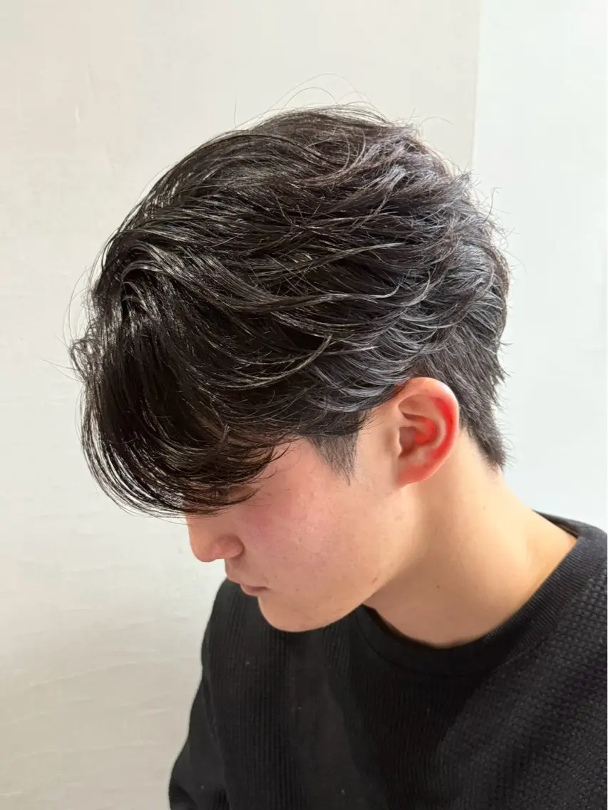 ショート パーマ カット パーマ 吉田吏朱風 曲がる縮毛矯正のヘアスタイル