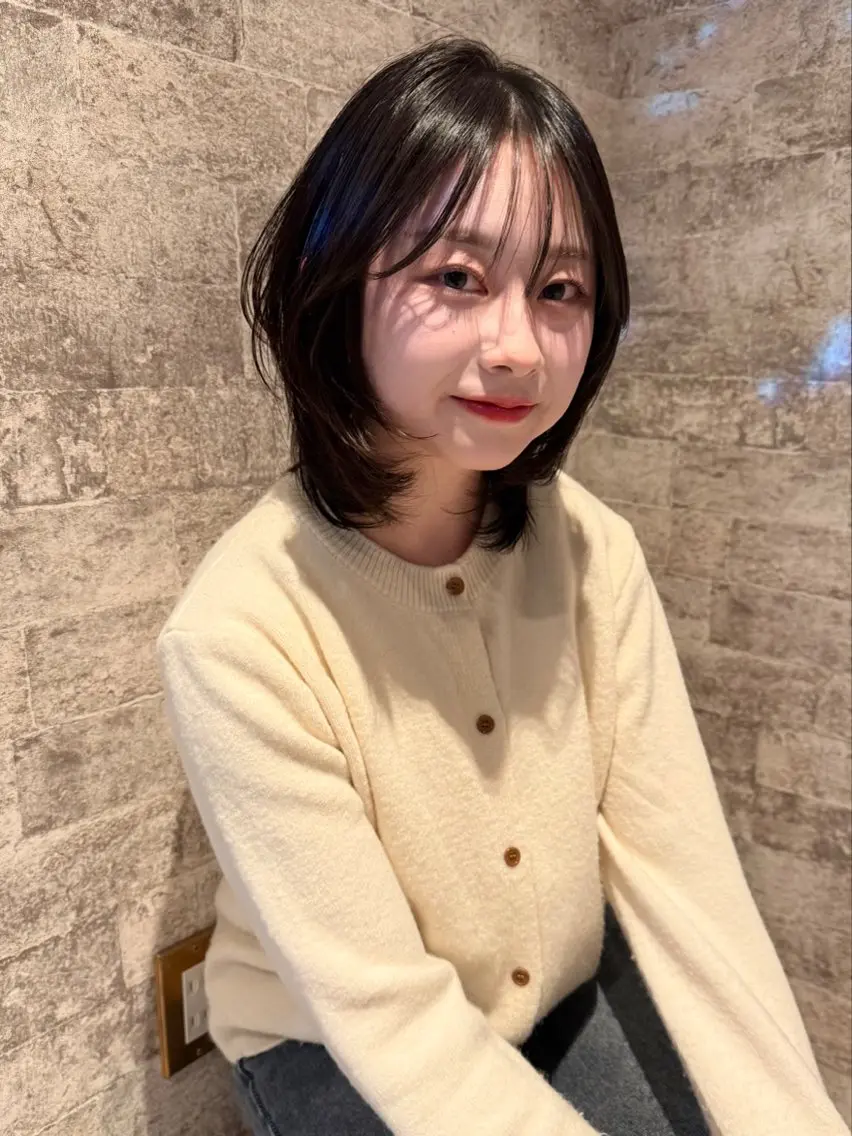 ミディアム カラー 似合わせカット カット トリートメント mai / linoah˚✧のヘアスタイル