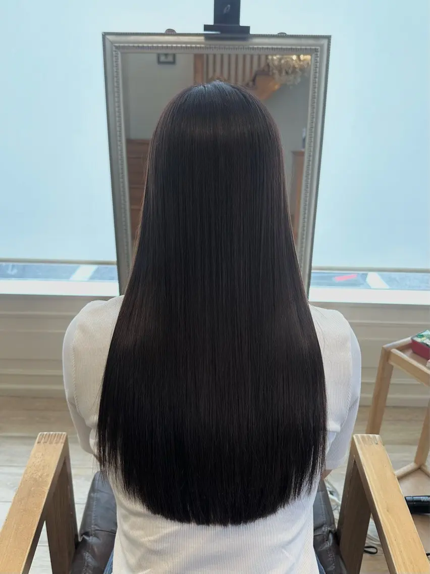 ロング カット トリートメント 透明感ブリーチなし Wカラー / 田村のヘアスタイル