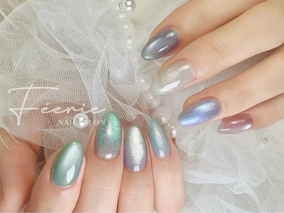 ネイル マグネットネイル ハンドネイル ハンドケア nail salon Feerieのネイルデザイン