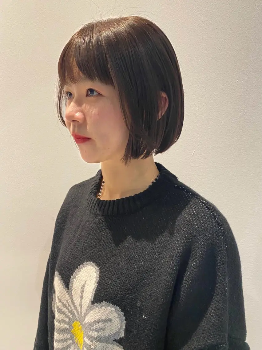 ショート カラー ボブ カット ヘアカラー 縮毛矯正 トリートメント mai / linoah˚✧のヘアスタイル