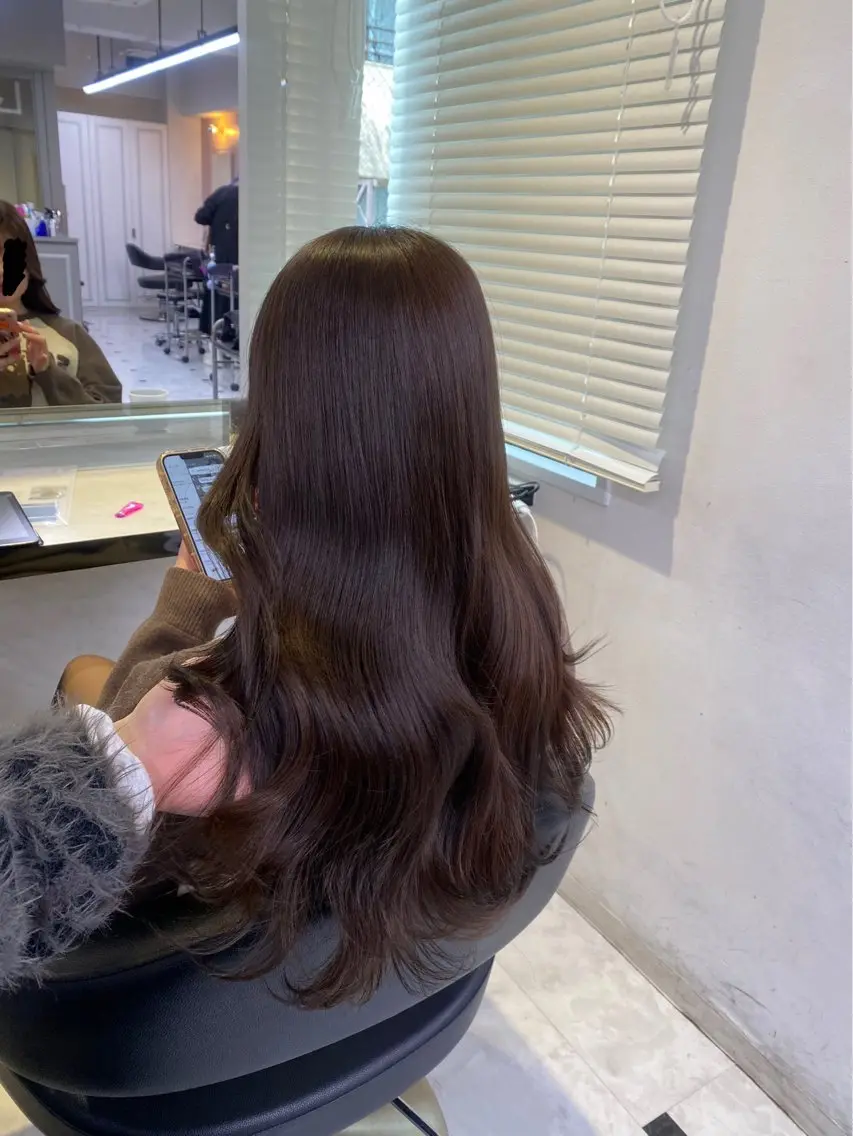 ロング ヘアカラー ♥️韓国風透明感 暖色misa♥️のヘアスタイル