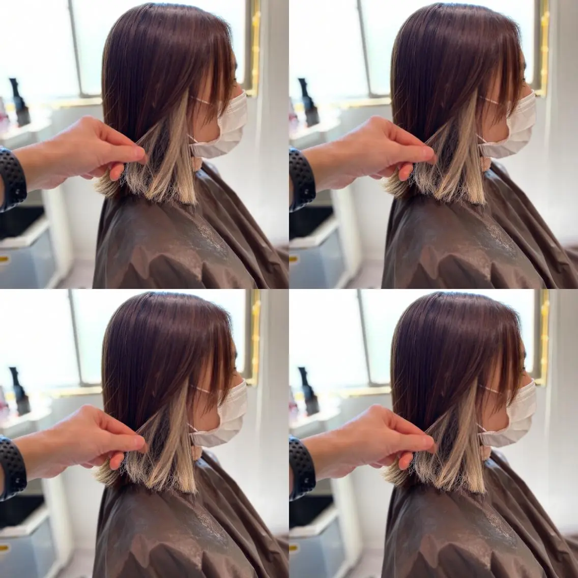 ミディアム カラー ヘアアレンジ シールエクステ エクステ 梅田中崎町髪質改善 /オキヒロト/エコルのヘアスタイル