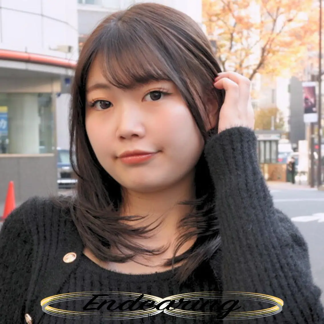 セミロング レイヤーカット 小顔カット カット ヘアカラー Endearing 銀座/レイヤーカットのヘアスタイル