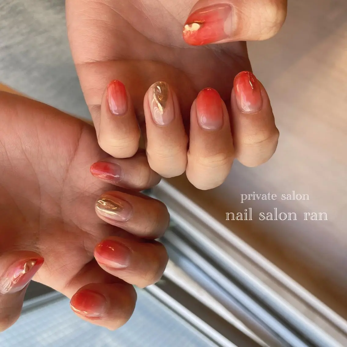 ネイル ニュアンスネイル nailsalon ranのネイルデザイン