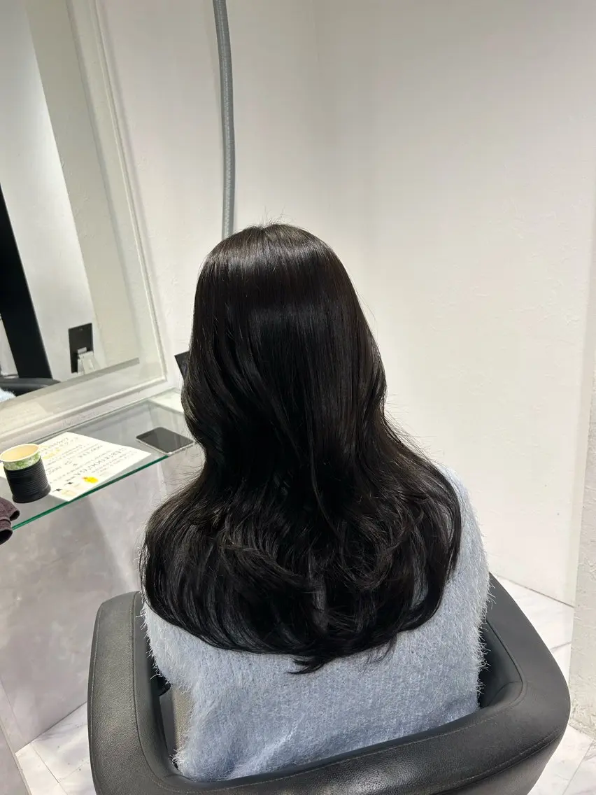 ロング カラー カット ヘアカラー トリートメント 表参道/透明感カラー /暗髪/ジュキヤのヘアスタイル