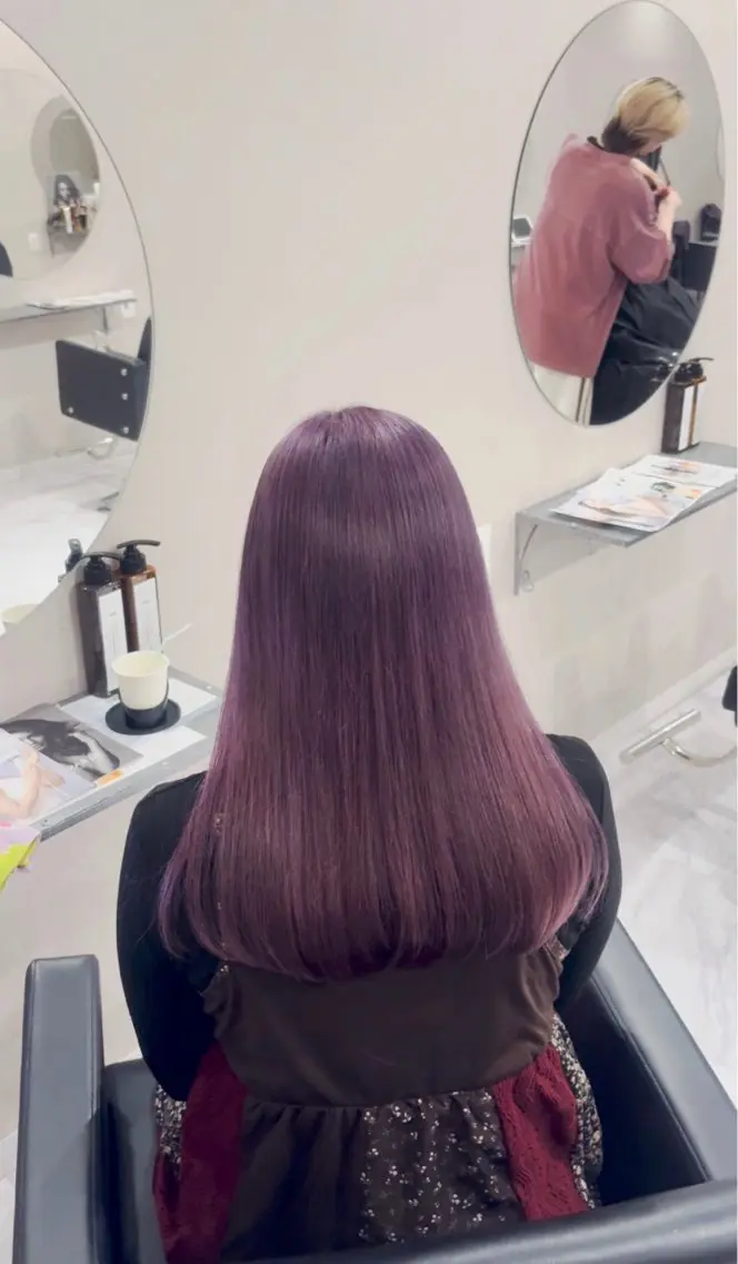 ロング カラー ヘアカラー トリートメント 艶カラー/オリーブ ボブ/miyuu🥣のヘアスタイル