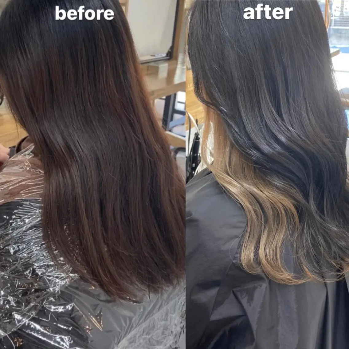 ロング カラー ヘアカラー 韓国レイヤーカット★ 小林大樹のヘアスタイル