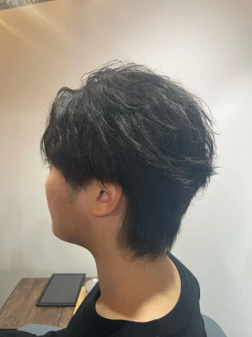 メンズ センターパート メンズウルフカット ウルフカット 林 亮太のヘアスタイル